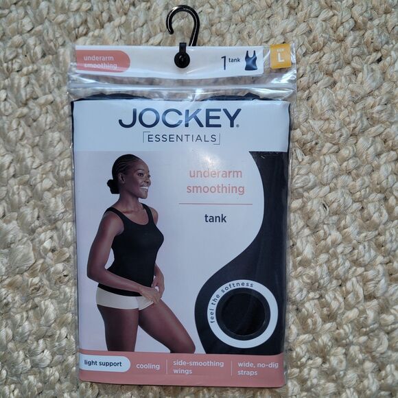 Jockey Shaper Tank Size Large Core Slimming Tank Seamless Smoothing Black - Picture 1 of 6